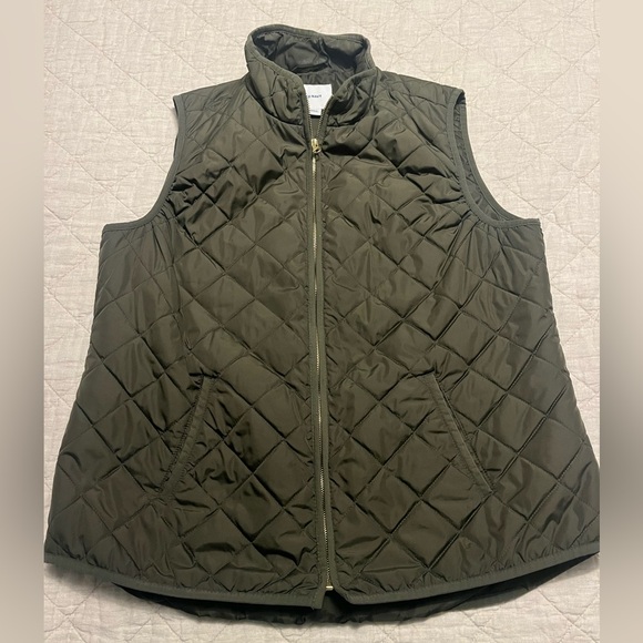 Green quilted vest - Picture 1 of 6